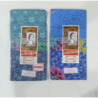 แพ็คคู่ 2 ผืน คอตตอนแท้ 100 % ผ้าถุงตรา เจ้าหญิง ซุปเปอร์ RATNA DEWI 2 เมตร ( สีฟ้า + สีเขียวหยก ) (SET 48) เย็บแล้ว