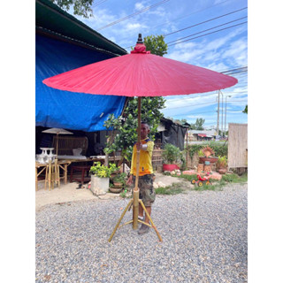 ร่มสนามผ้าเคลือบสีน้ำมันสีสวยสวยๆ ร่มบ่อสร้าง