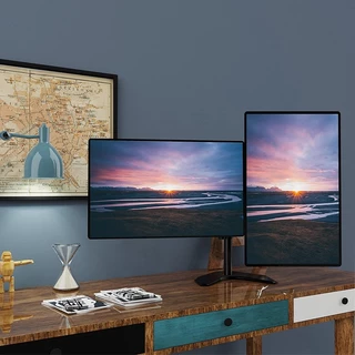 ขาตั้งจอคอม 17-32นิ้ว แต่งโต๊ะคอม Monitor Stand Arm 2-9kgแขนอะลูมิเนียมคู่ ขาตั้งโต๊ะแล็ปท็อป