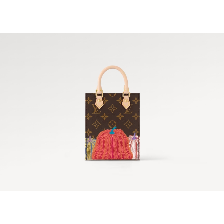 Louis vuitton แท้ กระเป๋าผู้หญิง LV women's bag pumpkin print Montaigne PETIT SAC PLAT handbag shoulder bag
