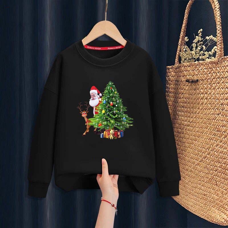 J-681-O เสื้อกันหนาวเด็กสไตส์เกาหลี สกรีนลายการ์ตูนน่ารักใส่ได้ทั้งหญิงและชาย ผ้าโพลีเอสเตอร์ ใส่สบาย