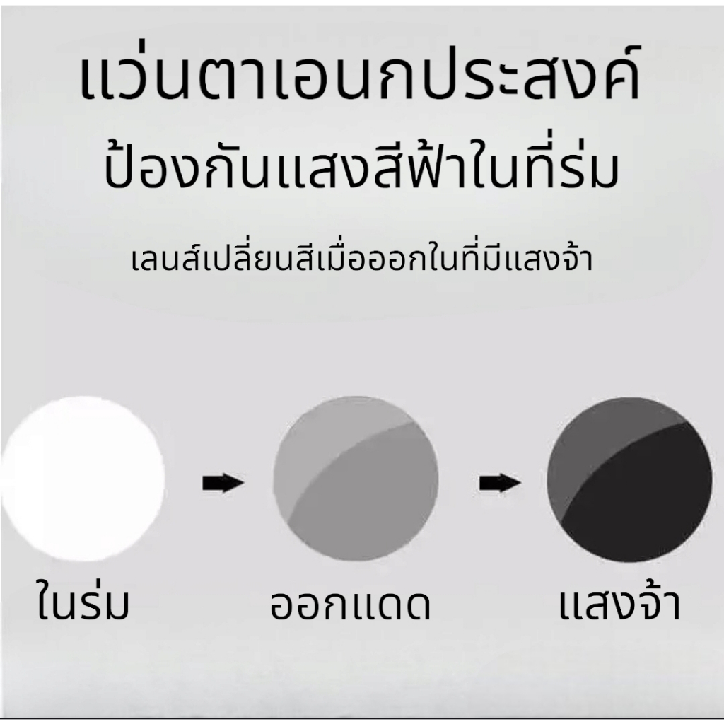 แว่นสายตายาวปรับแสง รุ่น 22041  มีให้เลือก5สี ทรงหยดน้ำ น้ำหนักเบา สวมใส่สบายตาเลนส์เปลี่ยนสีได้เมื่อออกแดด กรอบพลาสติก