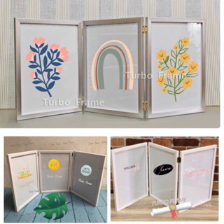 กรอบรูปบานพับ 3 พับ  ขนาดภาพ A4 ,8x12