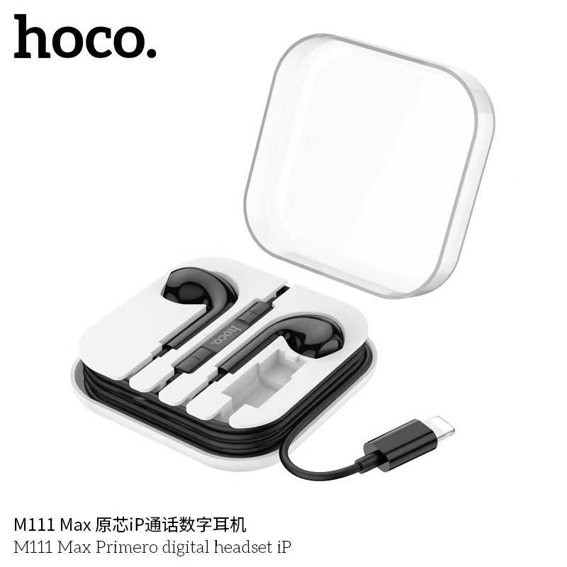 Hoco M111 หูฟัง ไมค์ในตัว รองรับ iOS Phone / Pad ไม่ต้องเชื่อมบลูทูธ มีปุ่มคอนโทรล เพิ่ม-ลดเสียง รับสาย-วางสาย hc3