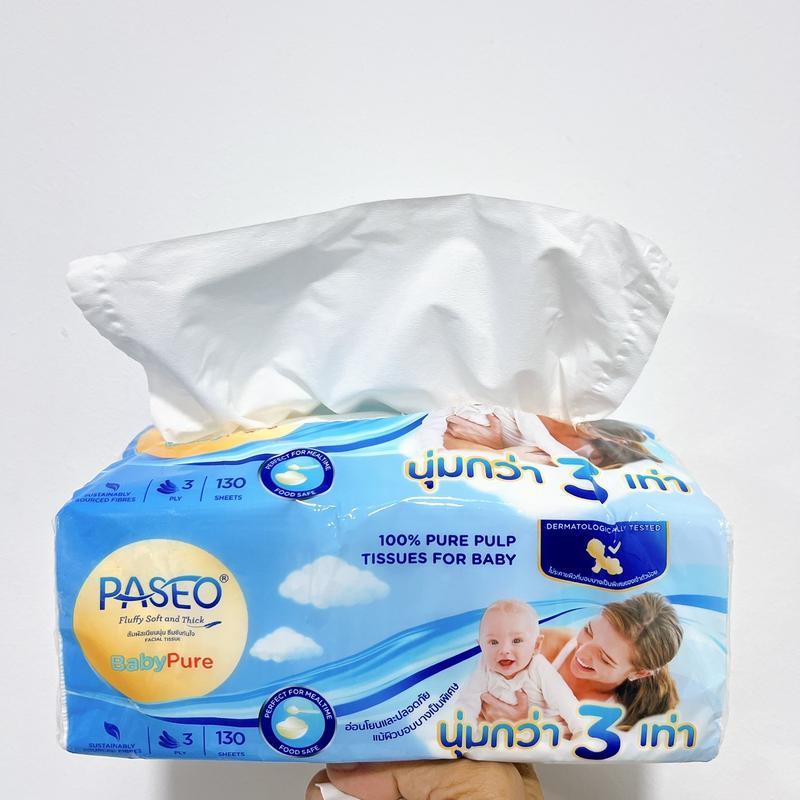 [ยกลัง] PASEO พาซิโอ กระดาษทิชชู่เช็ดหน้า ลัง 12 แพค หนานุ่ม 3ชั้น  บรรจุ 130แผ่น แพค 4ห่อ - รูปที่ 6