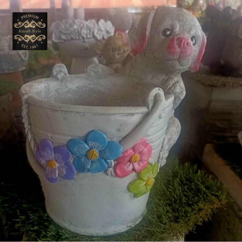 กระถางตุ๊กตาปูนปั้นสำหรับตกแต่งประดับสวนสไตล์คลาสสิคอังกฤษวินเทจโรมันมินิมอลแบบคู่ - รูปที่ 3
