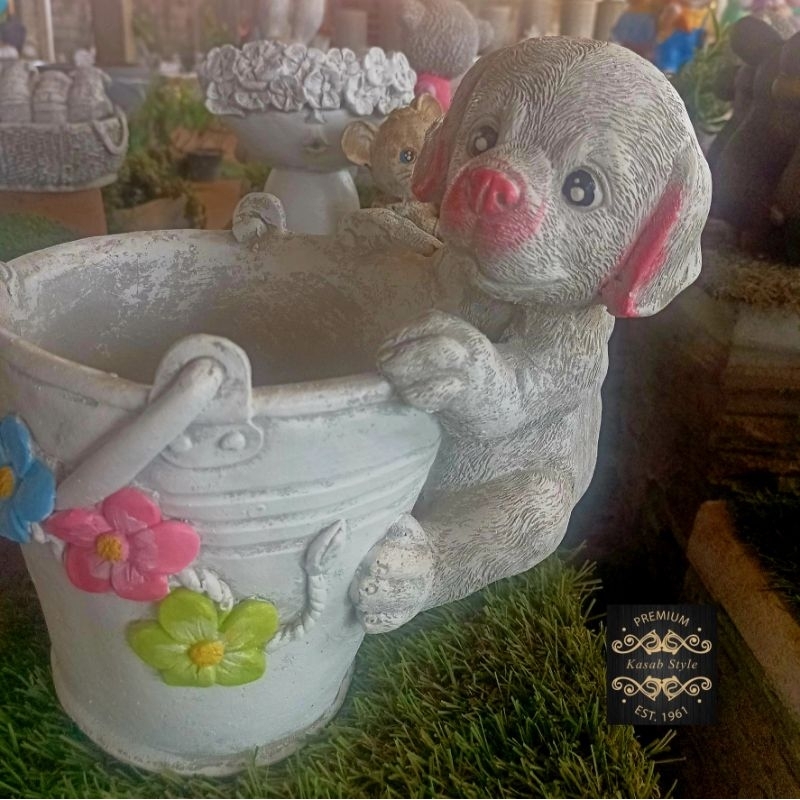 กระถางตุ๊กตาปูนปั้นสำหรับตกแต่งประดับสวนสไตล์คลาสสิคอังกฤษวินเทจโรมันมินิมอลแบบคู่ - รูปที่ 5