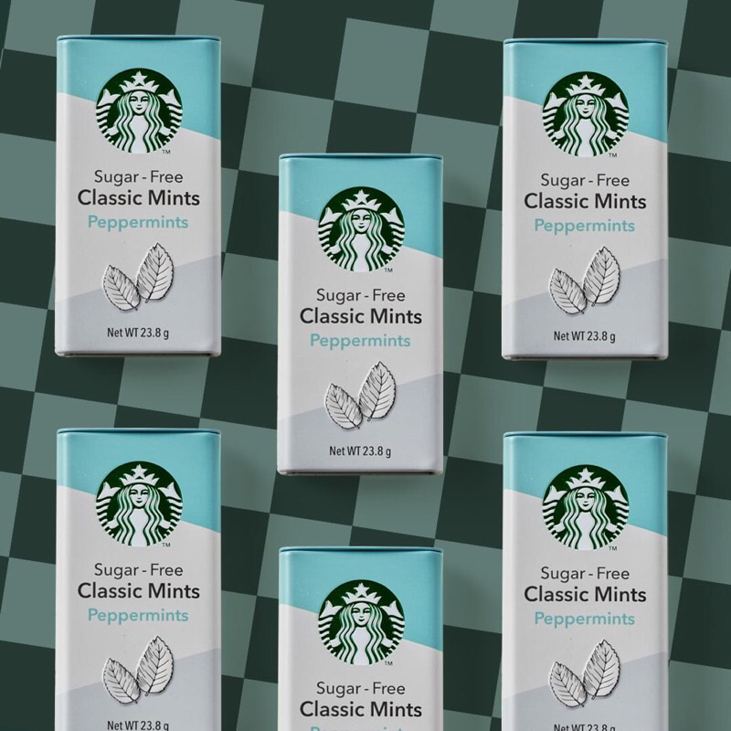 [ของแท้]Sugar-Free Classic Mints Peppermint & Chewing Gum(หมากฝรั่งปราศจากน้ำตาล) ตรา สตาร์บัคส์