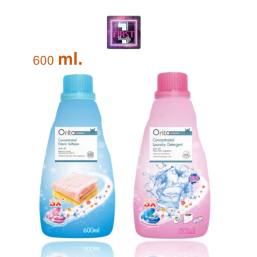🔥พร้อมส่ง🔥Orita โอริต้า น้ำยาซักผ้า / น้ำยาปรับผ้านุ่มสูตรเข้มข้น 3 เท่า ขนาด 600ml.