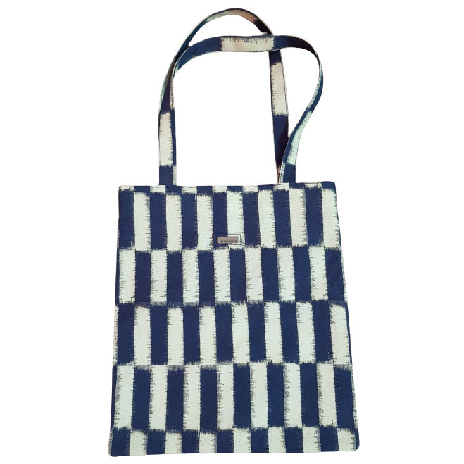 กระเป๋า จิม ทอมป์สัน น้ำเงิน ขาว Jim Thompson toat bag blue white