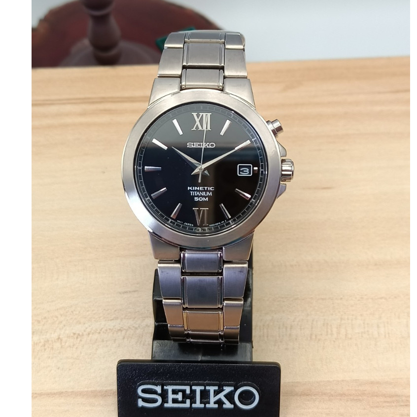 นาฬิกาผู้ชาย Seiko Kinetic Titanium SKA483P1 กระจกแซฟไฟร์  น้ำหนักเบา ของแท้ ประกันศูนย์