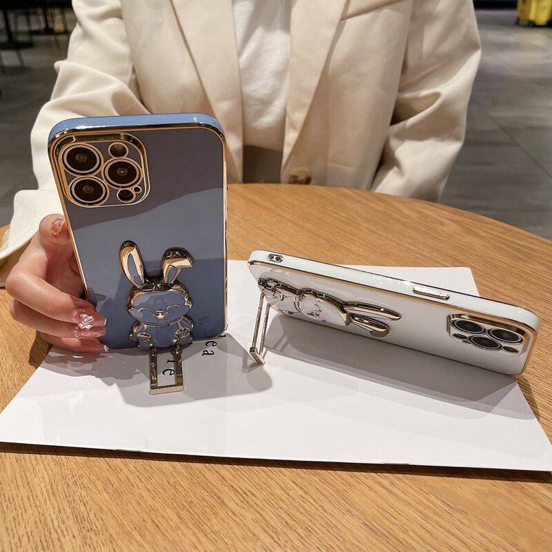 เคส กระต่าย ตั้งได้ สำหรับรุ่น iphone IP i15  pro  max  i15 plus กระต่าย มีขาตั้ง น่ารัก สินค้าพร้อม