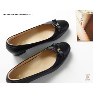 EARL GREY รองเท้าหนังแกะแท้  รุ่น Lenoeud W Heel (Classic) series in Black
