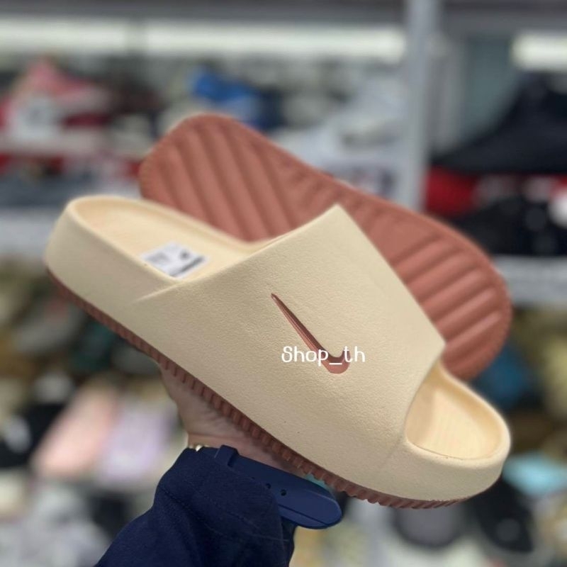 รองเท้าแตะ Calm slide รองเท้าแตะผู้หญิง ผู้ชาย พื้นโฟม​น้ำหนักเบา​ พื้นโลโก้ มีป้าย​CODE ชนSHOP2024
