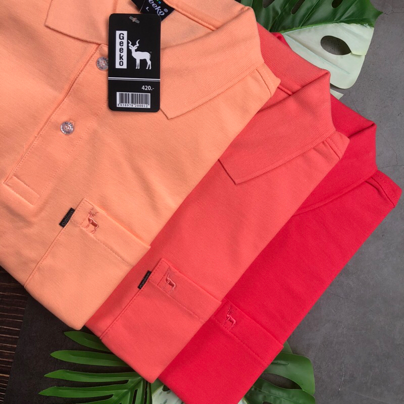 เสื้อโปโลโทนสีโอรส Geeko ตรากวาง ผู้ชาย-ผู้หญิง🥰❤️ แบรนด์แท้💯