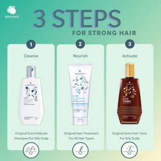 BERGAMOT® Original Travel Set B ลดผมร่วง ขนาดพกพา 100มล.(หนังศีรษะมัน)