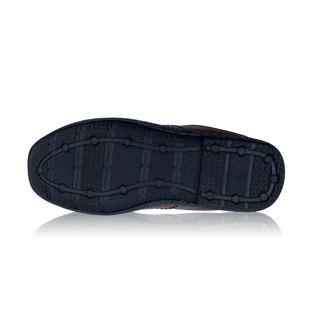 FREEWOOD OPEN HEEL CASUAL SHOES รองเท้าลำลองผู้ชาย หนังแท้ แบบเปิดส้น รุ่น 79-6281 สีดำ / น้ำตาล / เผือก