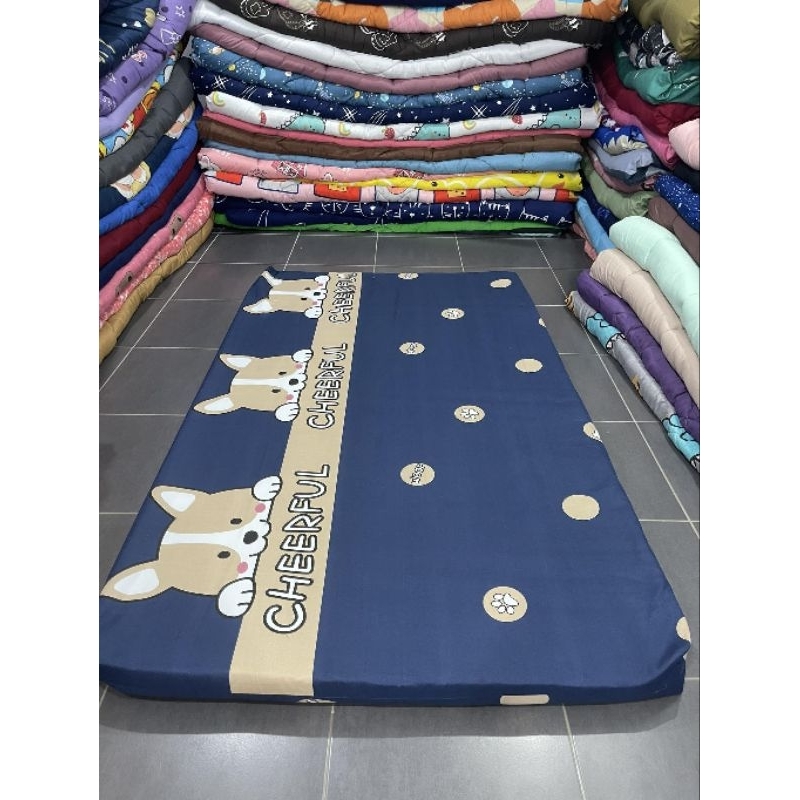 ที่นอนปิคนิคขนาด3.5ฟุตหนา3นิ้วถอดซักได้สีไม่ตกผ้าคอลตอน100%ราคาเพียง199บ.