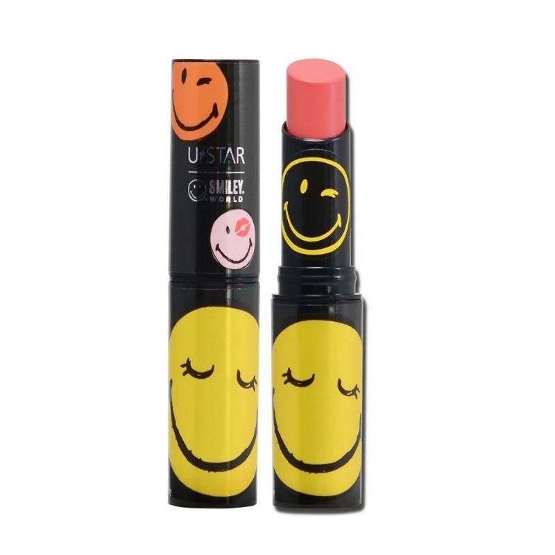 ลดกระหน่ำ🔥USTAR สไมลลี่ย์เวิลด์💄ทินท์ บาล์ม👄สีระเรื่อ ปากนุ่มเด้ง👄(Pink,Peach)