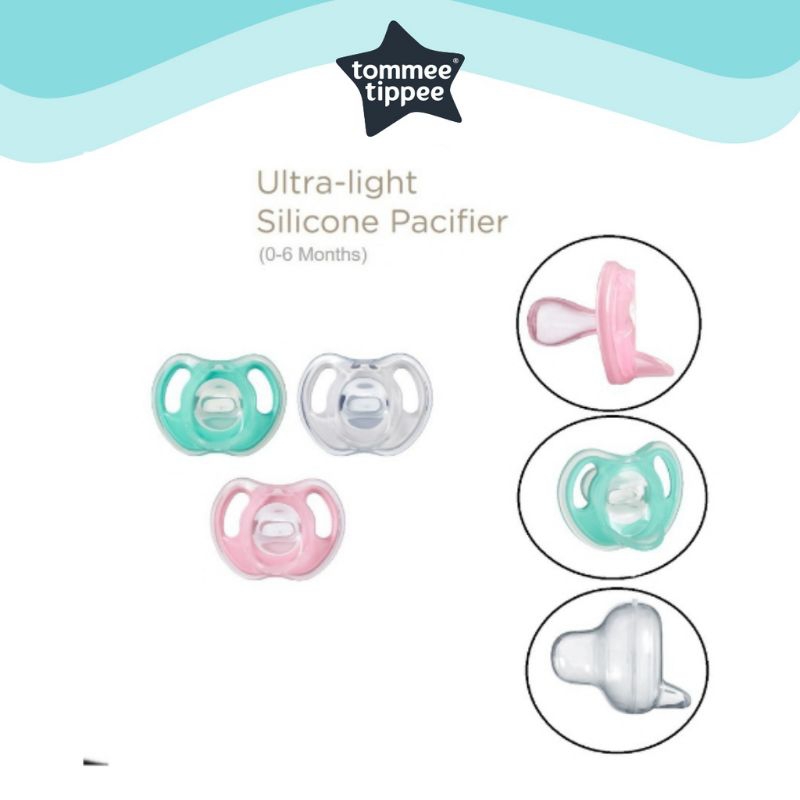 Tommee Tippee Ultra Light Baby Silicone Soother / Pacifier 2pcs แพ็ค 2ชิ้น