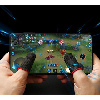 ถุงนิ้วเล่นเกม 1 คู่ 🎮คาร์บอนไฟเบอร์ระดับพรีเมียม ทัชลื่น กันเหงื่อ ระบายอากาศ 👍🏻สําหรับเล่นเกมมือถือ