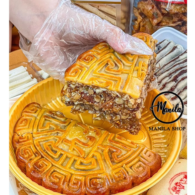 🥮 ขนมไหว้พระจันทร์ ไส้โหงวยิ้งแฮม สไตล์กวางตุ้ง ฮ่องกง Guangdong Moon cake 香港 月饼 ขนาดใหญ่ 1kg บรรจุกล่องเหล็ก