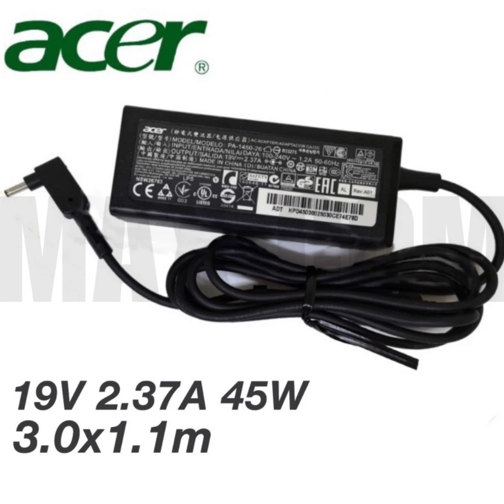 Acer Adapter 19V/2.37A 45W 3.0*1.1mm อะแดปเตอร์เอเซอร์
