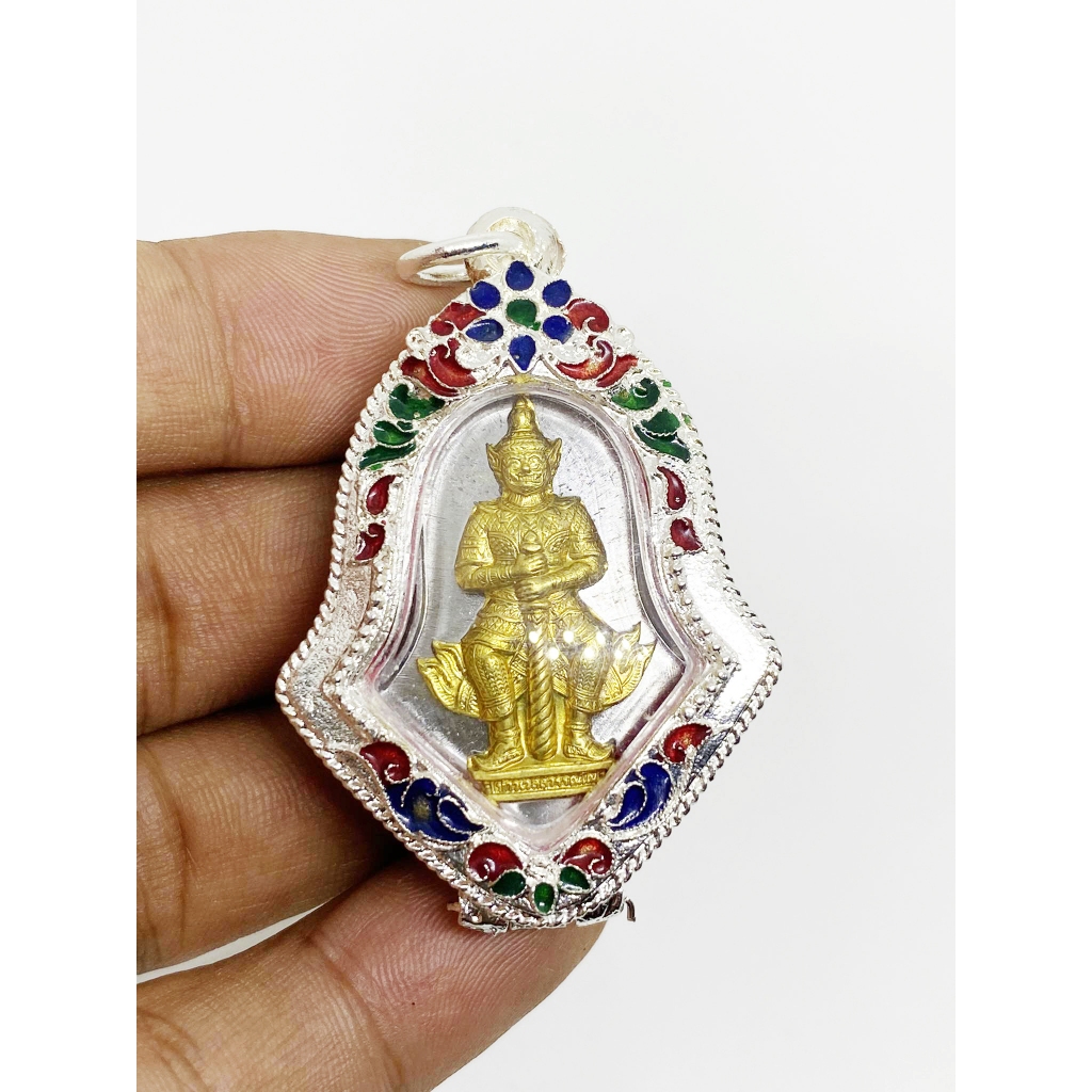 จี้พระท้าวเวสสุวรรณ วัดจุฬามณี ปี 2545 พร้อมใส่ตลับเงินลงยา