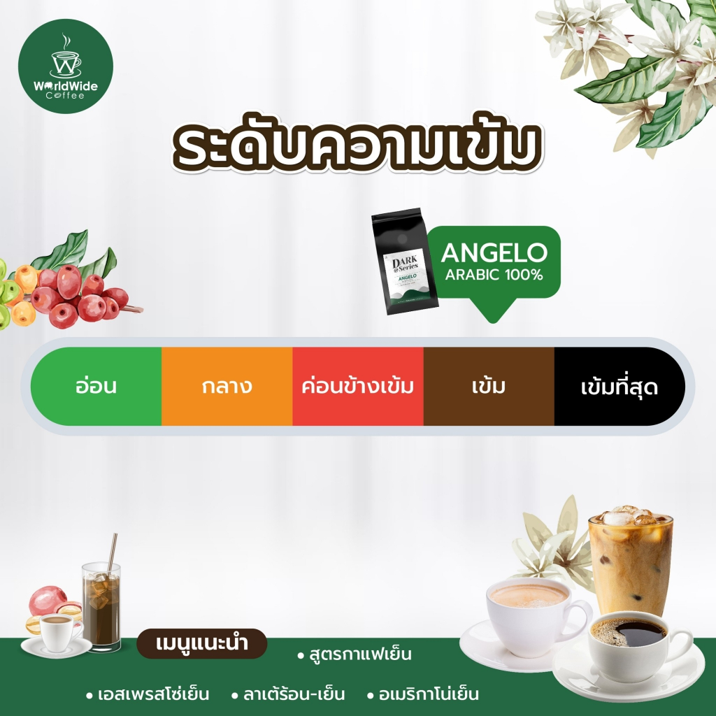 [ผลิต02/2026] เมล็ดกาแฟ Dark Series สูตร Angelo ขนาด 500 กรัม กาแฟอราบิก้า 100% ราคา ถูกที่สุด ดีลบีเคเค แกลเลอรีภาพที่ 6