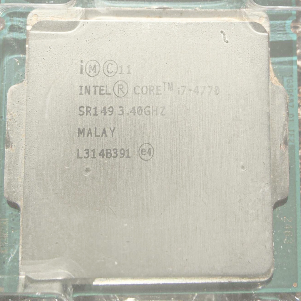 CPU (ซีพียู) INTEL 1150 CORE I7 4770 3.4 GHz *มือสอง (ไม่มีกล่อง) ไม่มีพัดลม Cpu