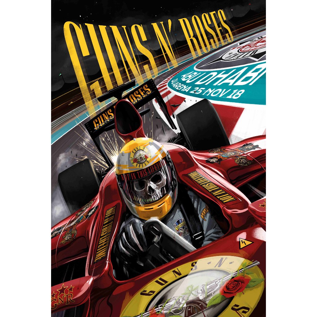 โปสเตอร์ Guns N' Roses โปสเตอร์ติดผนัง ของแต่งบ้าน วอลเปเปอร์ รูปภาพผนัง รับทำโปสเตอร์  Poster โปสเต