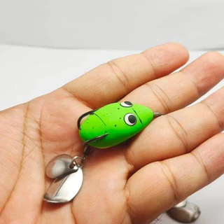 กบยางทรงหยดน้ำ 3.5 cm. ตัวเบ็ด Bkk 1/0 2 ใบหลิว