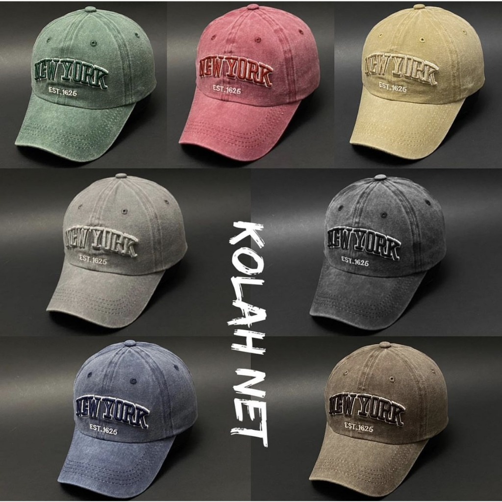 หมวกแก๊ปเบสบอลปัก NEWYORK 1626 มี 6 สี สไตล์เกาหล