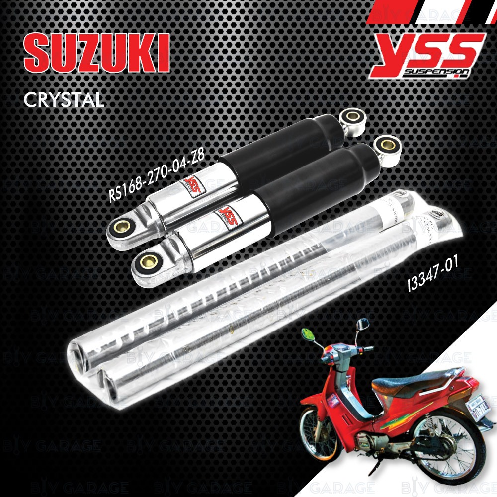 YSS โช๊ค ตรงรุ่น สำหรับ Suzuki Crystal [ RS168-270-04-Z8 ] , [ I3347-01 ] ( โช๊คหลังประกันโรงงาน 6 เดือน )