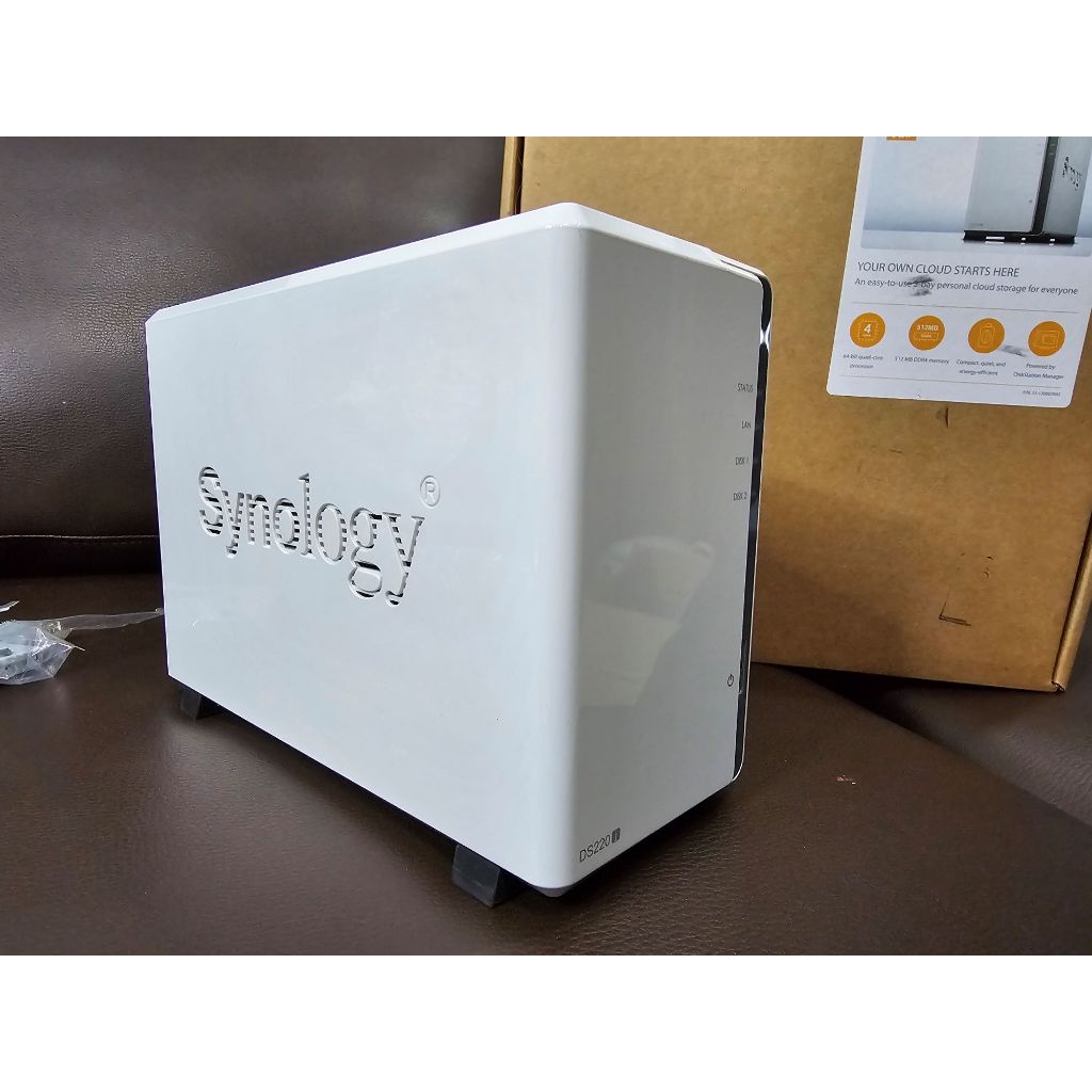 NAS DS220J SYNOLOGY NAS 2-BAY (มือสองใช้งานน้อยอุปกรณ์ครบยกกล่อง)