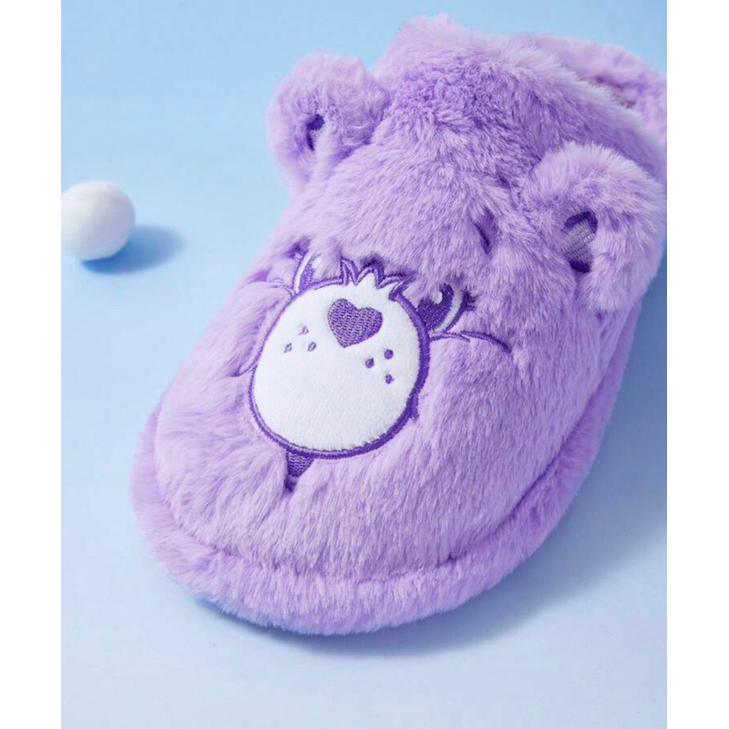 ลิขสิทธิ์แท้ 💯 Care Bears แคร์แบร์ 🌸 รองเท้าใส่ในบ้าน ลายหมีแคร์แบร์ Slipper สลิปเปอร์ รองเท้าขนนุ่ม สีชมพู สีม่วง