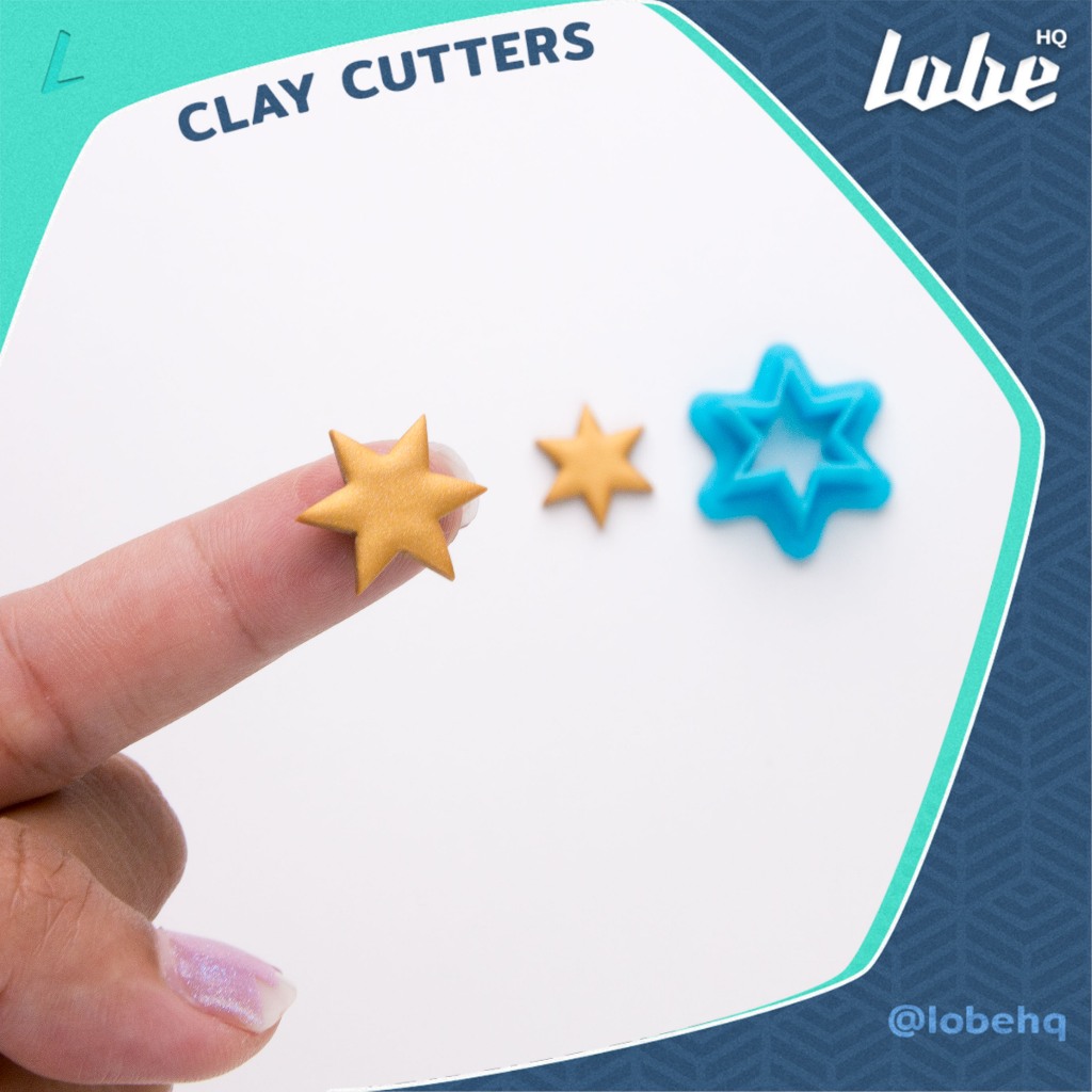 Lobehq Star Six Point B Clay Cutter/ แม่พิมพ์กดดินโพลิเมอร์รูปทรงดาวหกแฉก