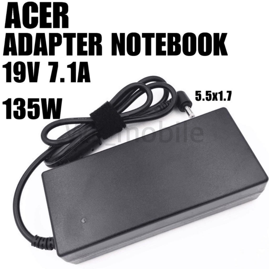 ⚡️ Acer Nitro 135W 19v 7.1a หัว 5.5 * 1.7 mm หัวสีเหลือง สายชาร์จ อะแดปเตอร์ ชาร์จโน๊ตบุ๊ค Notebook 