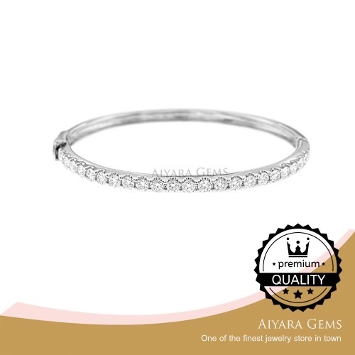 กำไลเพชร 1.99กะรัต น้ำ98F-VVS2 (B-7882)