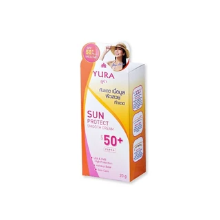 ของแท้💯 Yura Sun Protect Smooth ครีมกันแดด SPF50+ PA+++ 20g. เซต 1 หลอด / สบู่ Arbutin 1 ก้อน 50 กรัม