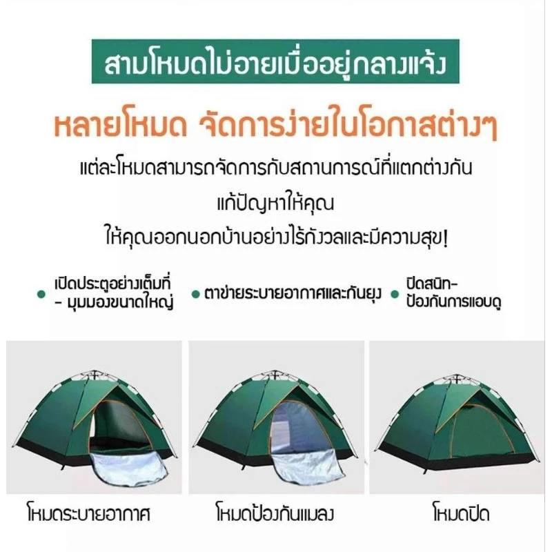เต็นท์สนามกางอัตโนมัติ ขนาด 3-4 คน thumbnail 6