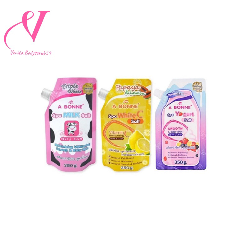 A Bonne เกลือสปาขัดผิว 2 สูตร ราคา118บาท