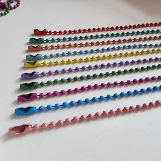 24สี > โซ่ไข่ปลา ความยาว 10 ,12 cm.แพค 5เส้น