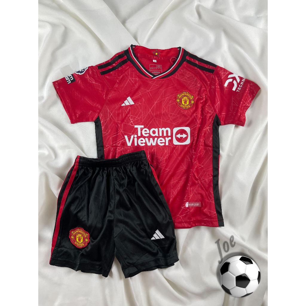 ชุดบอลเด็ก MUN (Red) เสื้อบอลและกางเกงบอลผู้ชาย ปี 2023-2024 ใหม่ล่าสุด