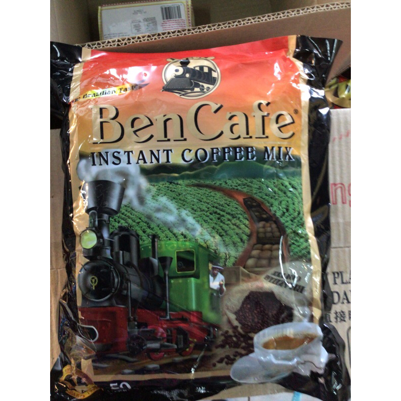 กาแฟ BenCafe กาแฟรถไฟ กาแฟมาเลเซีย แบบ 3in 1 ขนาด 50 ซองสุดคุ้ม