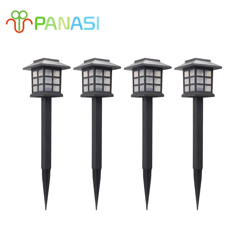 Panasi ไฟปักสนาม พลังงานแสงอาทิตย์โซล่าเซลล์ ไฟ LED ไฟทาง แสงไฟสีวอม-แสงไฟสีขาว