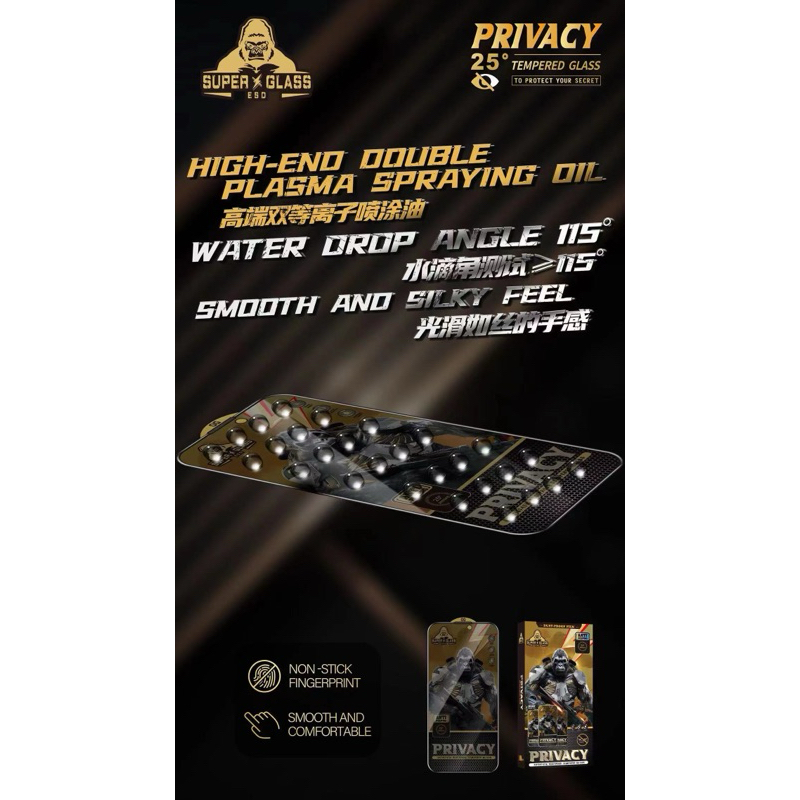 ฟิล์มกระจก kingkong เต็มจอกันมองจอโคง สำหรับ iphone ทุกรุ่น งานดี￼ 15promax 14promax 13pro XR IP11 7plus 7G - รูปที่ 3