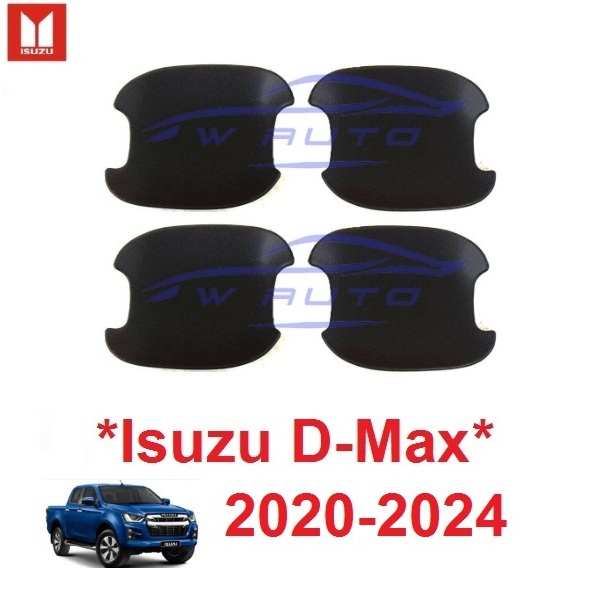 4ชิ้น เบ้ามือ Isuzu D-Max Dmax อีซูซุ ดีแม็กซ์ 2020 - 2023 สีดำ เบ้ากันรอย ถาดรองมือเปิดประตู เบ้ามือจับ ถ้วยมือเปิด