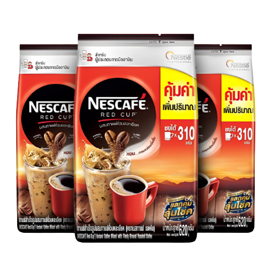 กาแฟสำเร็จรูป เนสกาแฟ เรดคัพ ถุงใหญ่ 620กรัม & ถุงเล็ก 220 กรัม (Nescafe Red Cup