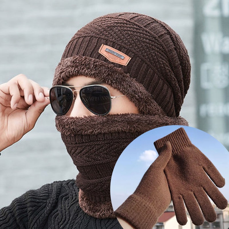 (3ชิ้นเซ็ต)  TB170  หมวกไหมพรม+ปลอกคอ+ถุงมือ - รูปที่ 3